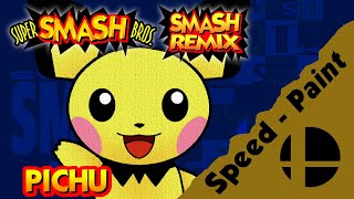 Smash 64 / Smash Remix Artwork | Speed Paint | Pichu
