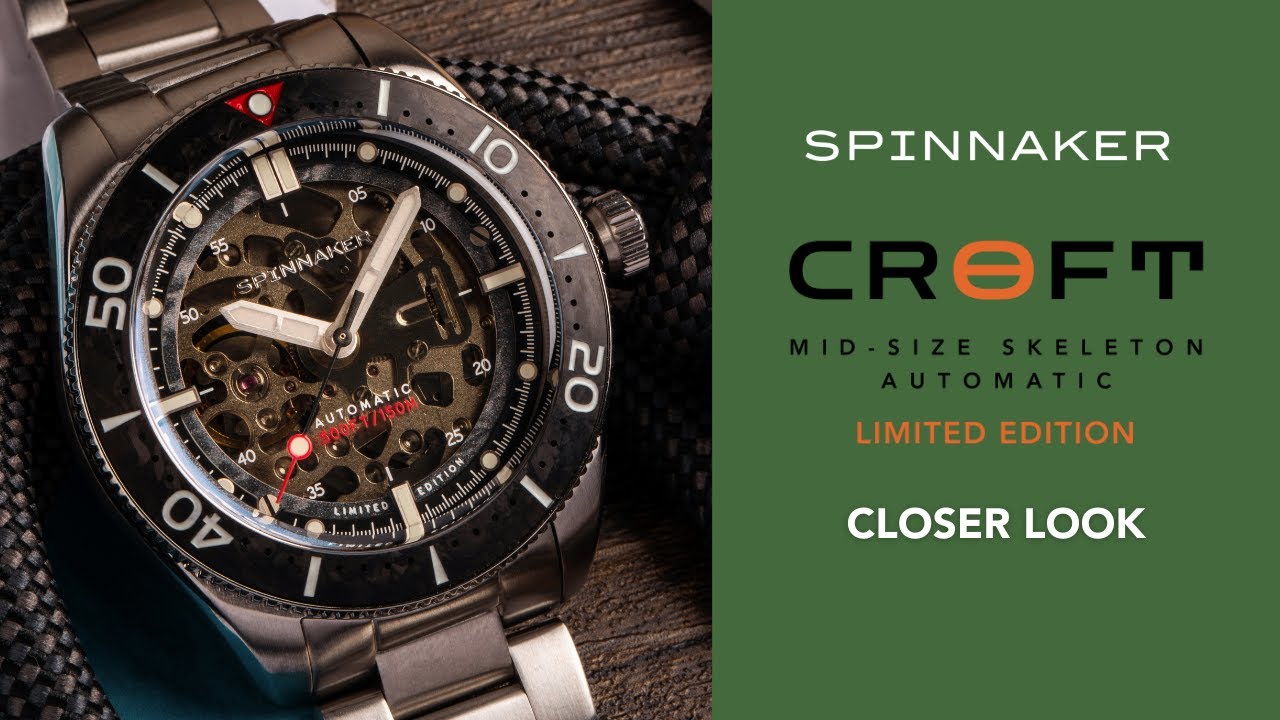 Closer look at the Croft Mid-Size Limited Edition #spinnaker #croft  #skeleton