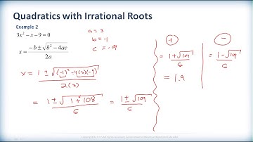 Math 2201 - Ch.7 Sec. 7.3 - Solving Quadratic Equations with Quadratic Formula - instructionns