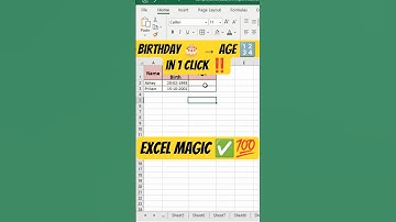 Don’t Calculate Age Manually in Excel‼️ Use This Formula Trick ⚡#excel #exceltips