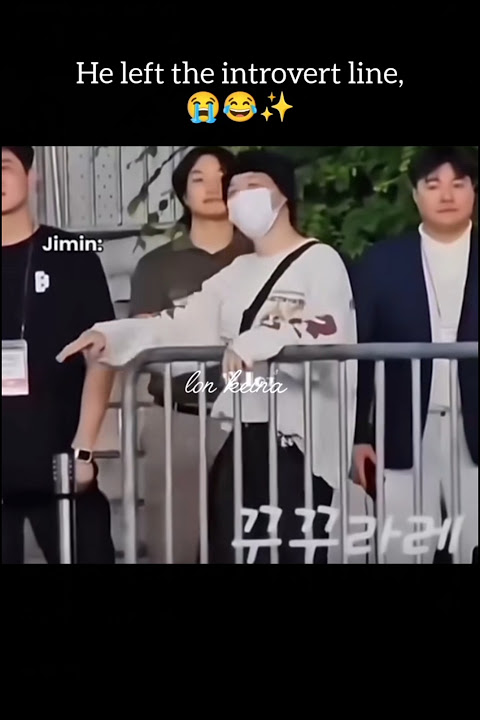 Jimin looks like a damn kid with the bodyguards😭✨ #bts #jimin #baby #cute #kpop