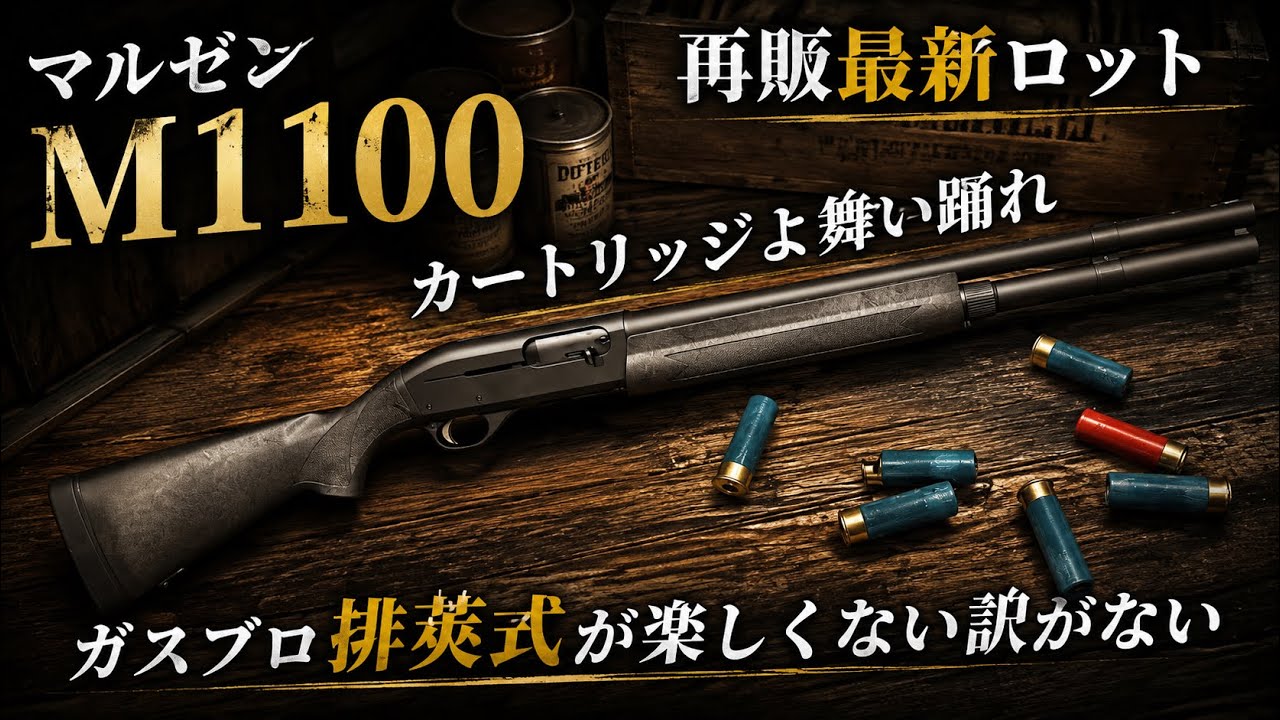 再販！『マルゼン』M1100！排莢式でガスブロは最強過ぎる