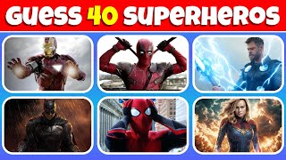 Can You Guess 40 Superheroes in Just 3 Seconds? | Ultimate Marvel & DC Quiz Challenge!