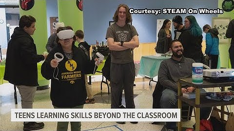 Teens learning skills beyond the classroom through STEAM on Wheels program