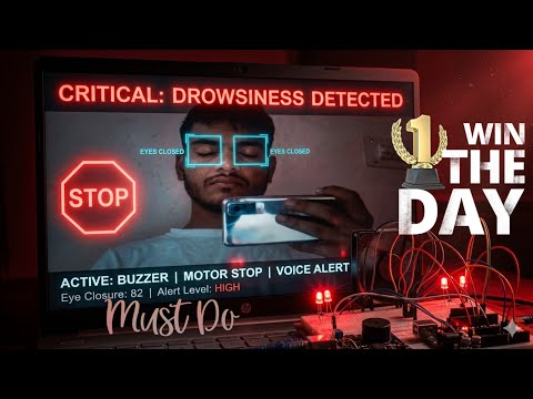 How to make an AI Driver Drowsiness Detection System | Winning Project | hackathon