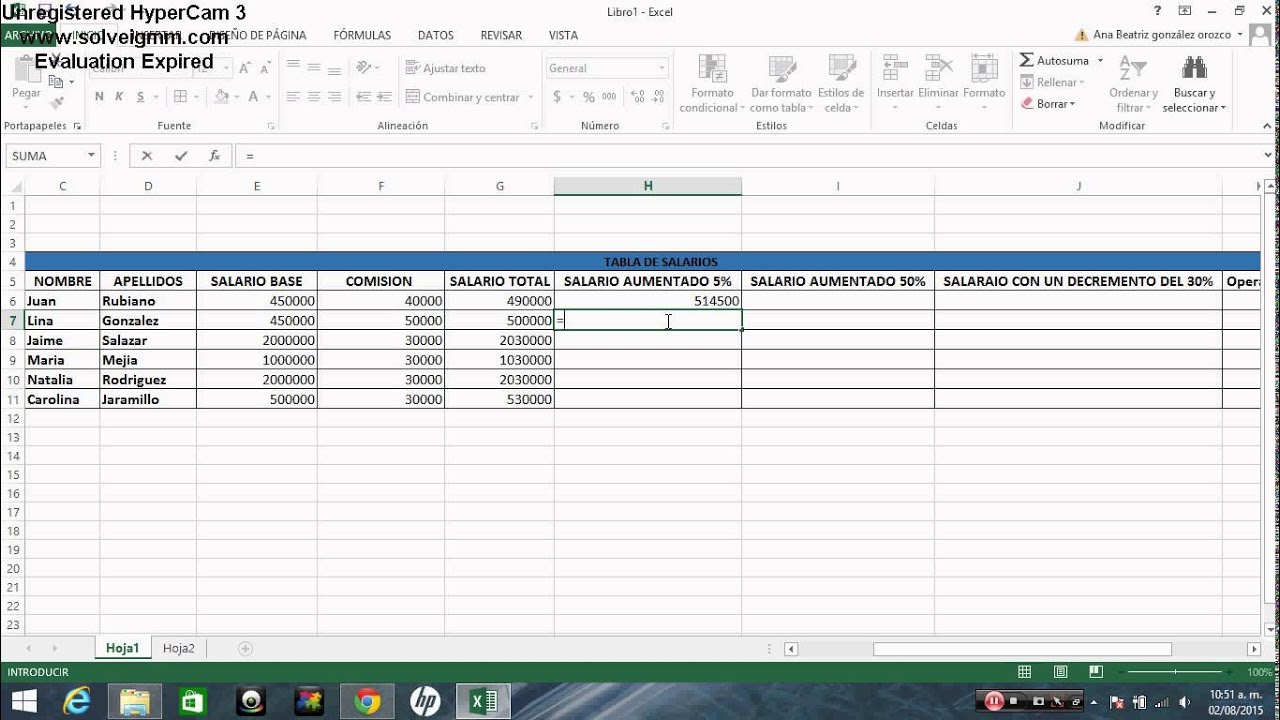 EXCEL ACTIVIDAD % - YouTube