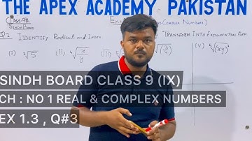 Exercise 1.3 Unit 1 Real & Complex Numbers Class 9 New Mathematics book Karachi Sindh Board Complete