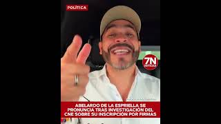 Abelardo de la Espriella speaks out after the CNE investigation into his registration by signatures.
