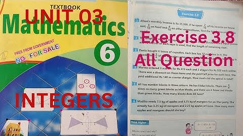 Exercise 3.8 Real life problems involving simplification unit 3 Math class 6 | Ex 3.8 Class 6 maths