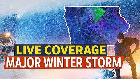 LIVE: Major Winter Storm Hits Iowa – Over a Foot of Snow, Road Conditions, Radar & Reports