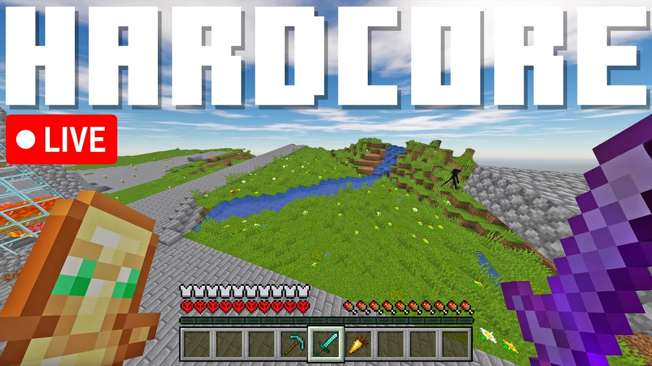 FINISHING MY TOWN IN MINECRAFT HARDCORE! ❤️