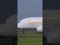 Super Jumbo Emirates A380 A6-EOV taxiing at Glasgow Airport. #airbusa380 #aviation #shorts