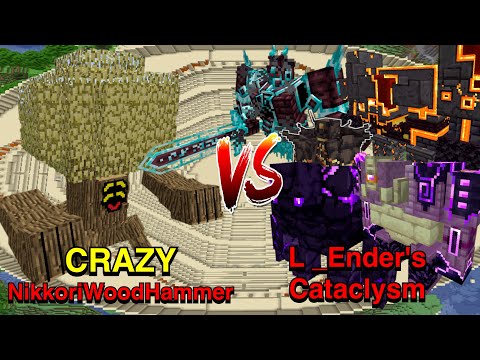 Minecraft Mobs Battle CRAZY NikkoriWoodHammer Nikkori Hazard VS L Ender S Cataclysm
