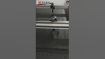 Double head laser cutting machine for leather and synthetic materials
