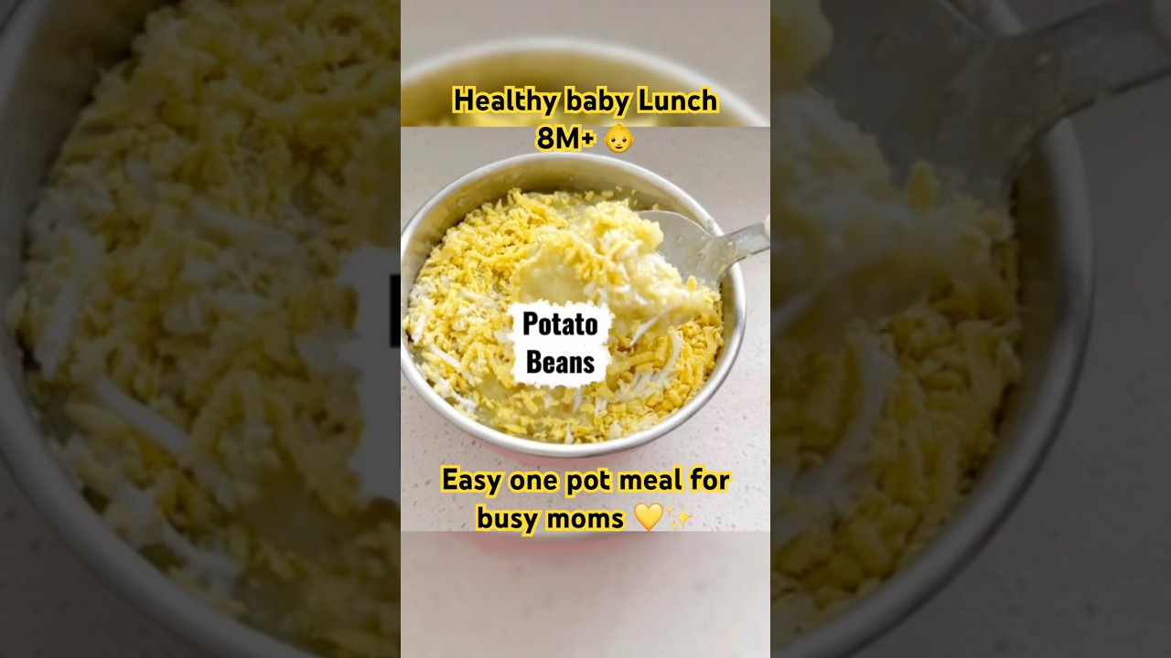 Healthy Baby Dinner Recipe for 8 Month+ 👶 | Rice Lentils Veg Khichdi with Egg #shortvideo #shorts
