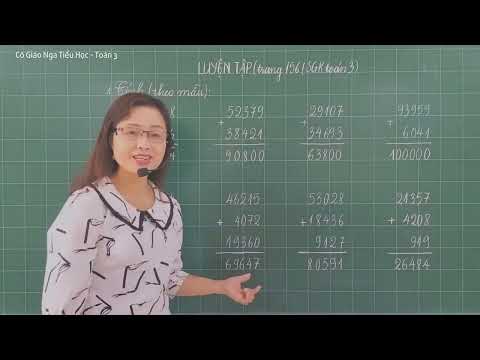 Video Toán lớp 3 : Bài 106. LUYỆN TẬP (trang 156 SGK toán 3) - youtube