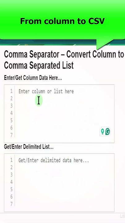 how to Convert Column to Comma Separated List - YouTube