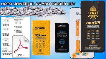 Moto Universal Folder List||Moto Universal Display list||Moto Universal Combo list  🔥🔥