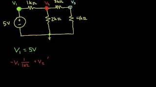 Nodal Analysis Example-Independent Voltage Source (Easy)