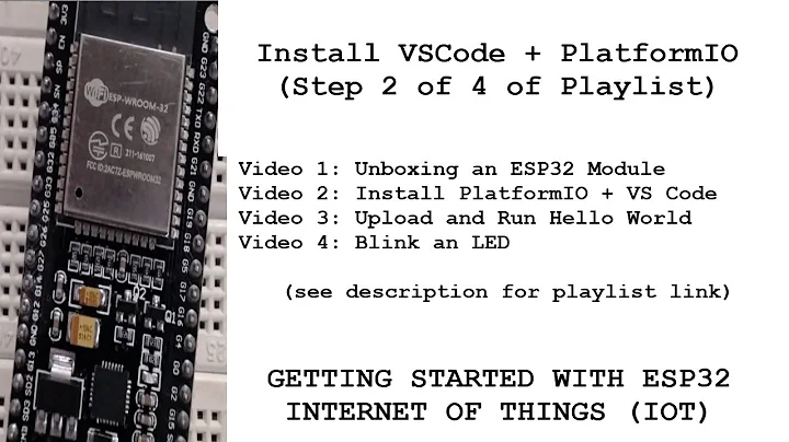 Installing VS Code and PlatformIO for Embedded Systems ESP32, etc., (Video 2 of 4)