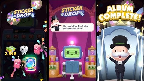 STICKER DROP PEG-E | ALBUM COMPLETED MONOPOLY GO #sticker #drop #pege #monopolygo #album #wild 