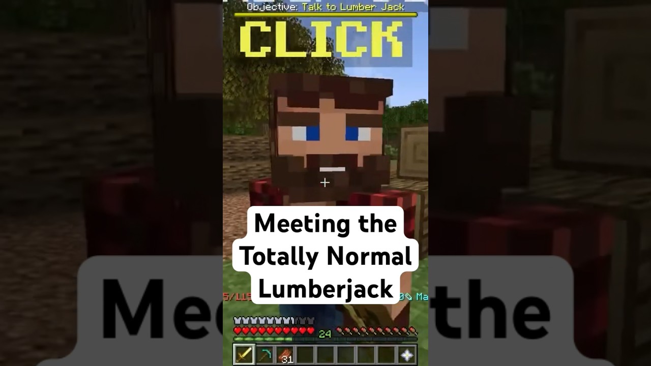 Saying Hello to LumberJack minecraft hypixel skyblock YouTube