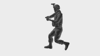 Animation 3ds Max - Locomotion Pistol Cover to Idle Aim Right H ( Animation 3ds Max )