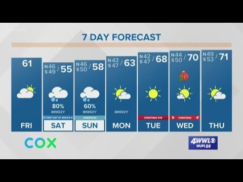 New Orleans Afternoon Forecast: mostly cloudy and cool today: rain this ...