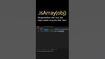 Metode .isArray() pada Array Javascript #javascript #programming #edukasi #developer