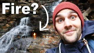 FIRE IN A WATERFALL !? Eternal Flame Falls