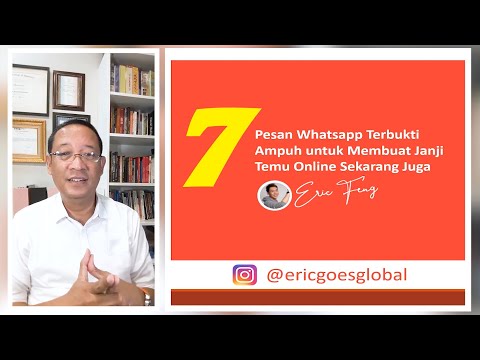 7 Pesan WA TERBUKTI ampuh untuk membuat JANJI TEMU online SEKARANG JUGA by Eric Feng