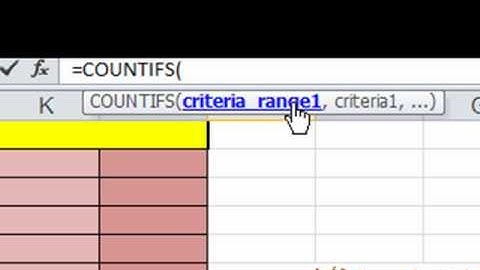 شرح دالة countifs فى إكسيل