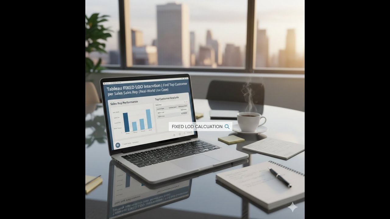 LIVE🔴 Tableau FIXED LOD Interview Question | Find Top Customer per Sales Rep (Real-World Use Case)