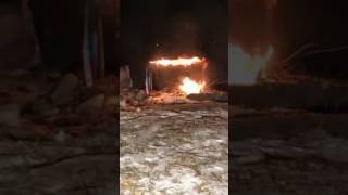 Gay flag burning