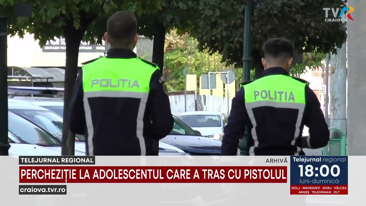 PERCHEZIȚIE LA ADOLESCENTUL CARE A TRAS CU PISTOLUL