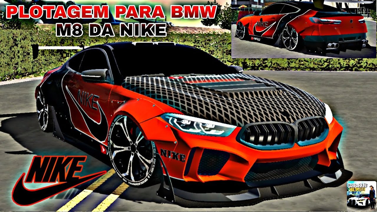 PLOTAGEM PARA BMW M8 DA NIKE (car parking multiplayer) - YouTube