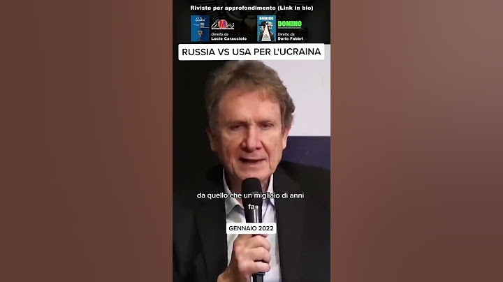 Lo scontro USA vs Russia per l'Ucraina | Lucio Caracciolo