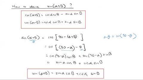 How to derive Sine Compound Angle Identities sin(a+b) sin(a-b)