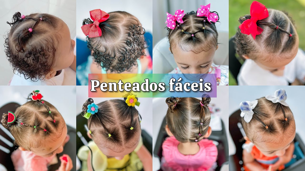 9 Penteados fáceis para bebês 👶🏻🥰💖 9 Easy Hairstyles for Babies