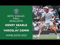 Henry searle vs yaroslav demin boys singles final highlights  wimbledon 2023