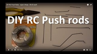 DIY RC Push Rods - super cheap - $0.03 each