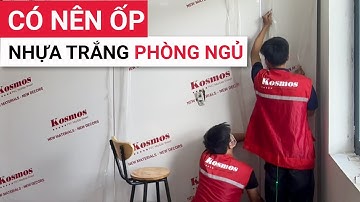Phòng ngủ ốp nhựa giả đá trắng hay sơn tường | So sánh ưu nhược điểm tấm pvc vân đá trắng & sơn nước