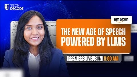 Rini Sharon, Amazon | Masterclass on the Future of Speech AI