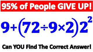 95% of People FAIL This Easy Math Problem! Can YOU Find The Answer? 🤔🔥