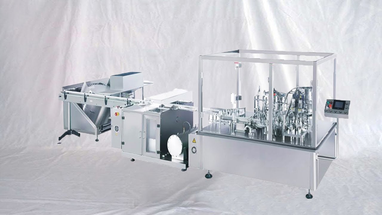 High speed eye drop bottles arranging filling capping rotary liquid  bottling equipment 眼藥水灌裝旋蓋線高速設備