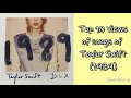 Top 10 Views of songs of Taylor Swift (1989)