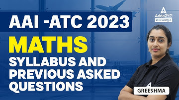 AAI ATC Maths Previous Year Question Paper | AAI ATC Maths Syllabus by Greeshma Maam