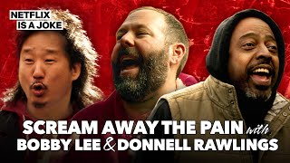 Bert Kreischer Donnell Rawlings Bobby Lee Did Scream Therapy Netflix Is A Joke Exclusive Youtube Bert Kreischer Donnell Rawlings Bobby Lee Did Scream Therapy Netflix Is A Joke Exclusive Youtube