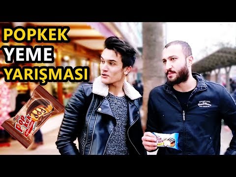 PARA ÖDÜLLÜ 20 ADIMDA POPKEK YEME YARIŞMASI YAPTIK