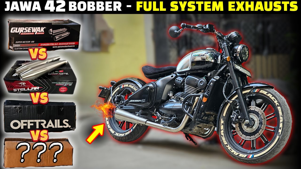Jawa 42 Bobber & 42 FJ | Top Full System Exhausts 🔥 100% Backfires ‼️